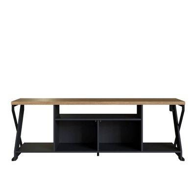 Rack Industrial para Tv até 60" com led RGB  P1033 Preto/Mel