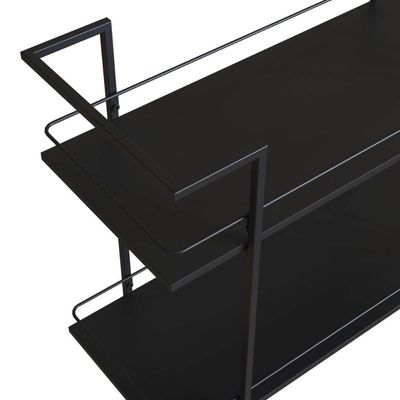 Carrinho Bar Industrial com 2 Prateleiras P1036 Preto