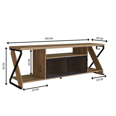 Rack Industrial para Tv até 60" com Led RGB  P1033 Mel