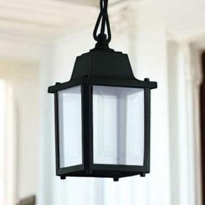 Pendente Luminária Teto Colonial Vintage Preto E27 Interno E