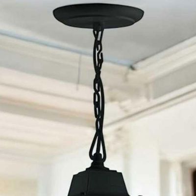 Pendente Luminária Teto Colonial Vintage Preto E27 Interno E
