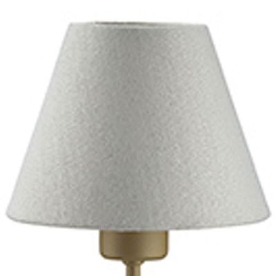 Luminária de Parede em Alumínio Dourado Cúpula Tecido Natural com Interruptor Arandela Quarto Cabeceira