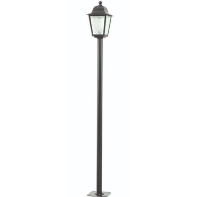 Poste para Jardim Colonial Preto Tubo em Alumínio Luminária de Piso Soberana Dital
