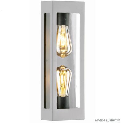 Arandela Branca 13x8x40cm Prime 2 Lâmpadas E27 Dital Bivolt Versátil