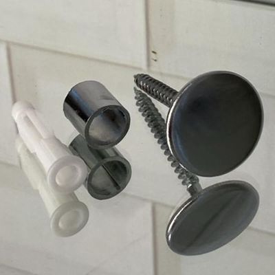 Gancho Pino de Metal 1,5cm Cromado para Espelho de Parede Fixador Duler Cabideiro