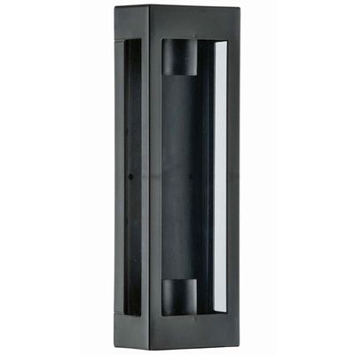 Kit 6 Arandelas Pretas Prime 13x8x40cm 2 Lâmpadas E27 Dital Luminárias Externas Internas