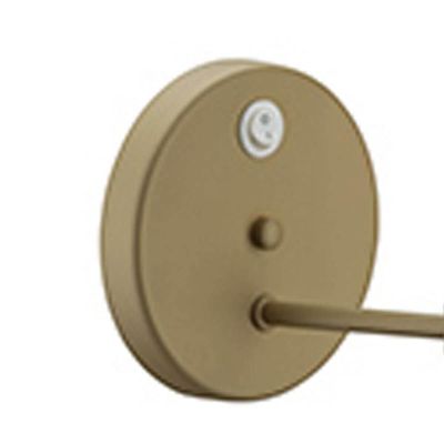 Jogo 6 Luminárias Arandelas de Parede Douradas com Interruptor Internas Cúpula Tecido Natural Bivolt