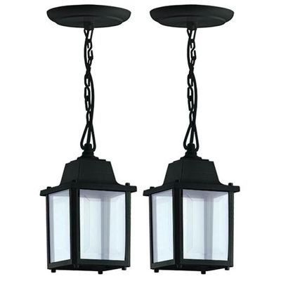 2 Pendentes Luminárias de Teto Colonial Vintage Preto E27 Interno Externo 110v 220v Dital