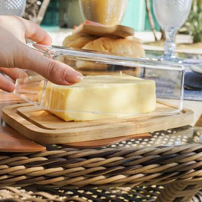 Conjunto Café da Manhã Manteigueira Queijeira Prato Porta Queijo Tampa Plástica Lyor