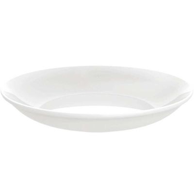 Jogo 12 Pratos Fundos Porcelana 21cm Tramontina Leonora Branco Mesa Posta