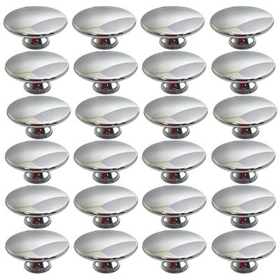 Kit 24 Puxadores para Móveis Cromados Ponto 5x2,5cm Torralba Tucson Redondos