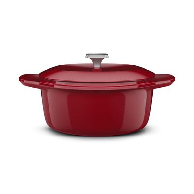 Panela de Ferro Fundido Esmaltado Caçarola Electrolux Expert 24cm Vermelha