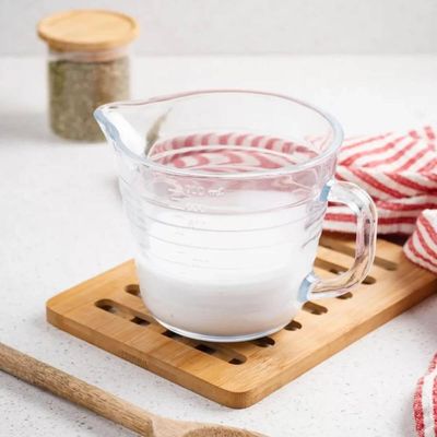 Kit 6 Jarras Medidoras de Vidro 700ml Lyor Copos Medidas Receitas Alça Bico
