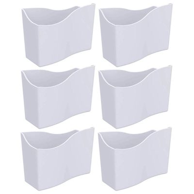 Kit 6 Suportes Porta Guardanapos de Mesa Plástico Branco Restaurante Lanchonete Bar