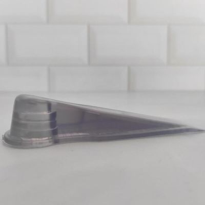 Kit 12 Aparadores Travas de Portas 11x3,5x2cm Calço Chão Cinquetti PVC Transparente