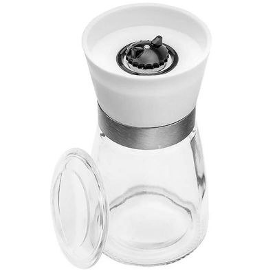 Kit 12 Moedores de Sal e Pimenta 170ml Vidro Manual Triturad