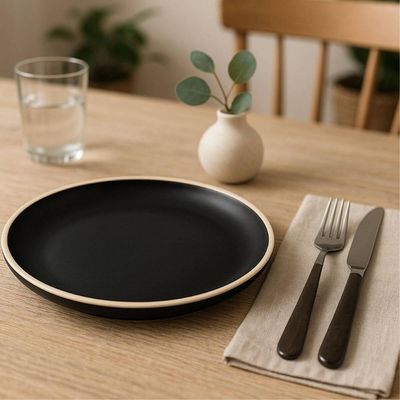 Prato Raso Melamina 26cm Wolff Class Preto Sushi Sashimi Petisqueira Servir Avulso