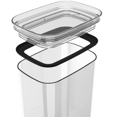 Kit 2 Potes Herméticos 1,5L Porta Mantimentos Plástico Ou Tr