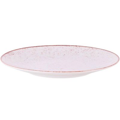 Jogo 12 Pratos Rústicos de Porcelana 25cm Marrom Tramontina Decorado Mesa Posta