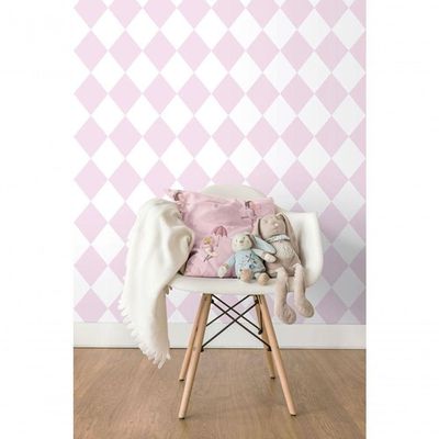 Papel De Parede Treboli Losangos Rosas 5862 - Rolo 10m X 0,53m