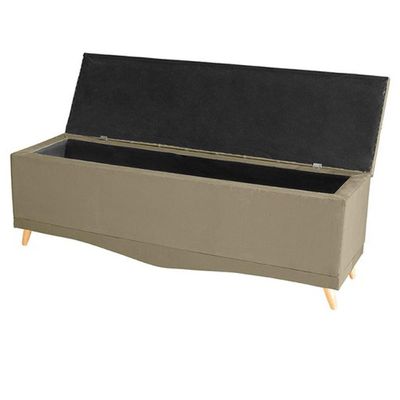 Kit Barcelona Cabeceira De Cama Painel E Calçadeira Baú Queen 160 Cm Suede Bege Do Lar Móveis E Decoração
