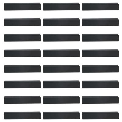 Kit 24 Puxadores Alça de Sobrepor para Móveis Preto PV22 Armários Roupeiro Torralba