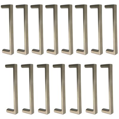 Kit 15 Puxadores 96mm para Móveis Níquel Escovado Torralba Oeiras Bancadas Armários Gavetas