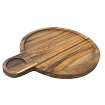 Kit 10 Petisqueiras Madeira Teca 23cm Cabo Tábua Servir Frios Carne Aperitivos Restaurante
