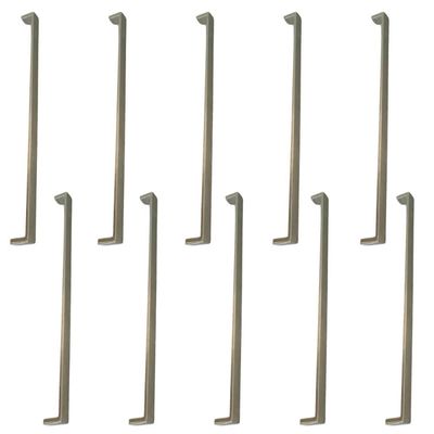 10 Puxadores Alça para Móveis Níquel Escovado 352mm Balcões Armários Gabinete Guarda-Roupas