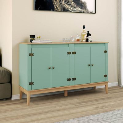 Buffet Aparador Colonial com 4 Portas 149x41x90cm MDP Mel Oliva MB1014 Movelbento