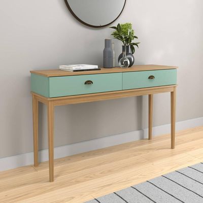 Aparador Colonial com 2 Gavetas Mel Oliva 136x41x83cm MDP MB 1026 Movelbento