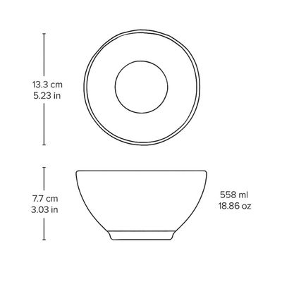 6 Bowls de Cerâmica Off White 558ml Tigelas Porto Brasil Caldos Massas Orgânico Latte