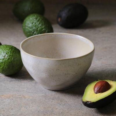 12 Bowls Cerâmica 558ml Off White Cumbuca Orgânica Latte Porto Brasil Porções