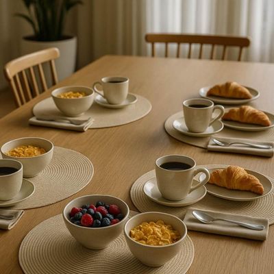 12 Bowls Cerâmica 558ml Off White Cumbuca Orgânica Latte Porto Brasil Porções