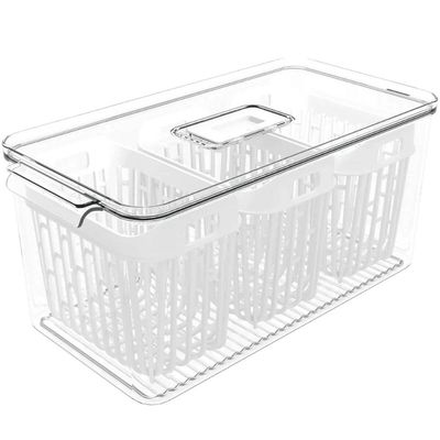 Kit 3 Organizadores de Geladeira Dry Coza Frutas Verduras Temperos 6 3,2 e 2,3L