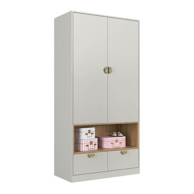 Guarda Roupas Infantil Juvenil com Nicho 2 Portas e 2 Gavetas Arenas Lille Gl1080