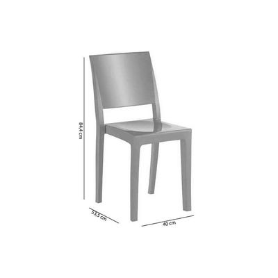Sala De Jantar Volga Com Tampo De Vidro 95x95cm E 4 Cadeiras Hydra Plus Preto