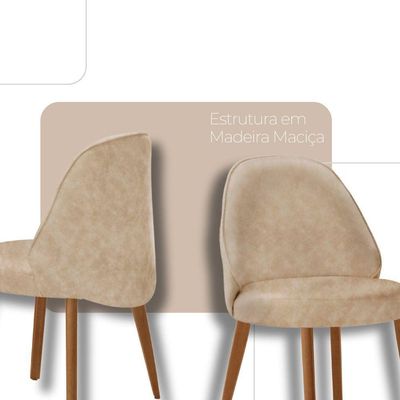 Mesa De Jantar Suiça 220cm Madeira Tampo Laminado Orgânico Milano / Imbuia Nat.