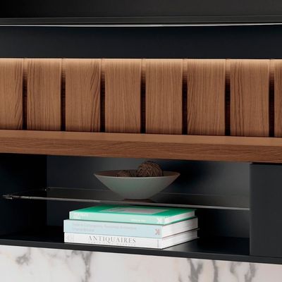 Painel 70 Pol 219cm Bancada Suspensa Illuna H01 Off-castanho - Mpozenato