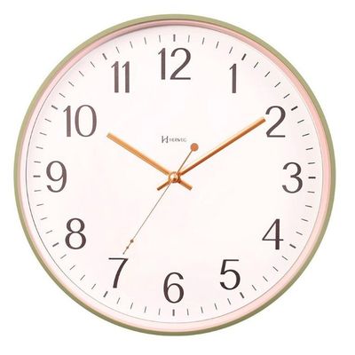 Relógio Parede Herweg Vidro 34,6cm Silencioso Verde 6868 Verde Claro - Verde Claro