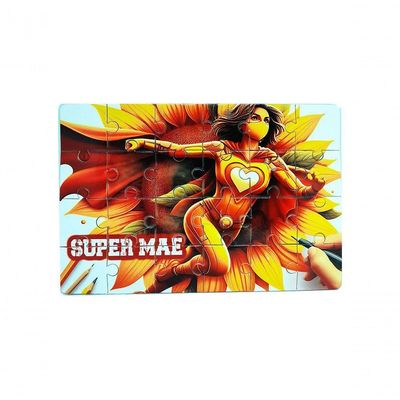 Kit 2 Quebra-cabeça Herois Atipicos Super Mãe E Super Filho