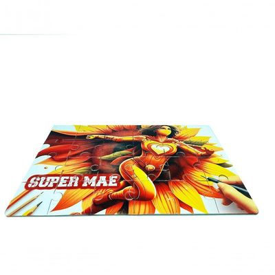 Kit 2 Quebra-cabeça Herois Atipicos Super Mãe E Super Filho