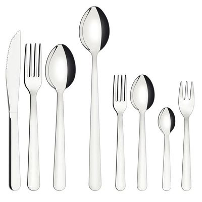 Faqueiro Tramontina Malibu 85 Peças Aço Inox Jogo de Talheres Serve 12 Pessoas