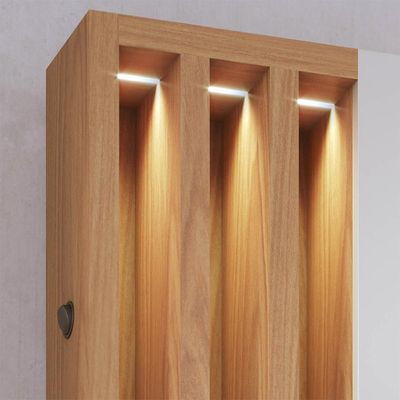 Estante Home Theater Para 75 Pol. Com Led 180cm Maitê C05 Off White Matte-freijó - Mpozenato