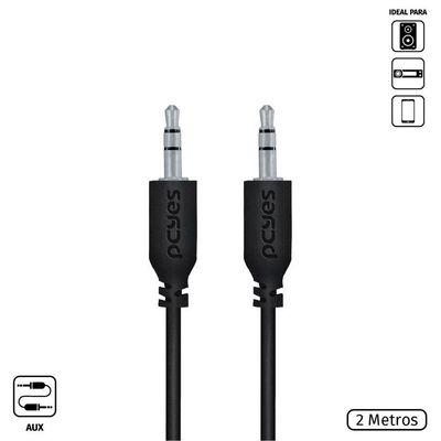 Cabo P2 3.5mm Macho 2 Metros P35m-2