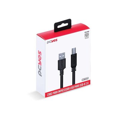 Cabo P- Impressora Usb A 2.0 P- Usb B 3m - Puabm2-3