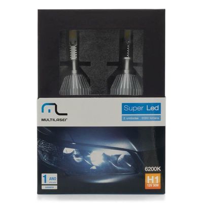Lampada Multilaser Super Led H1 6200k Par