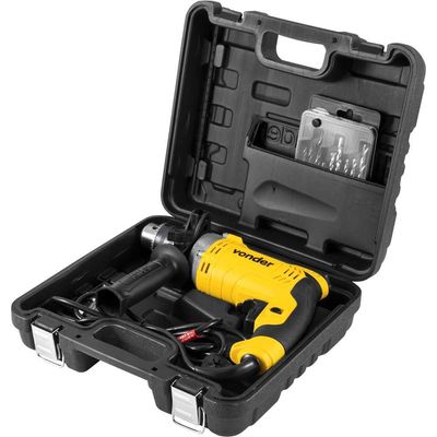 Furadeira com impacto 1/2" com jogo de 9 brocas FIV 709 220 V~ VONDER