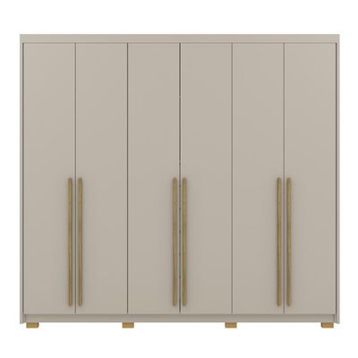 Guarda Roupa Casal 6 Portas 6 Gavetas Dubai Majestic - Fendi Fendi