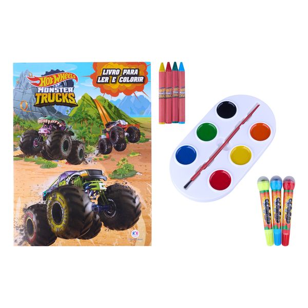 Mega Kit Livro para Ler e Colorir Ciranda Cultural Hot Wheels Mega Kit Livro para Ler e Colorir Ciranda Cultural Hot Wheels
